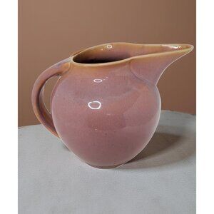 Vintage Lavender or Rose Drip Glaze MAJOLICA  Earthenware Pitcher 7.5" H x 10"W